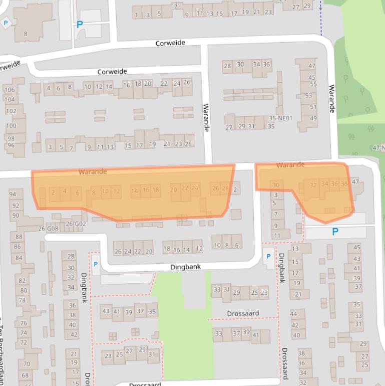 Kaart van postcodegebied 5591LP.