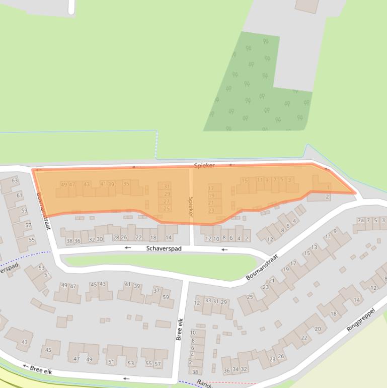 Kaart van postcodegebied 5591MB.