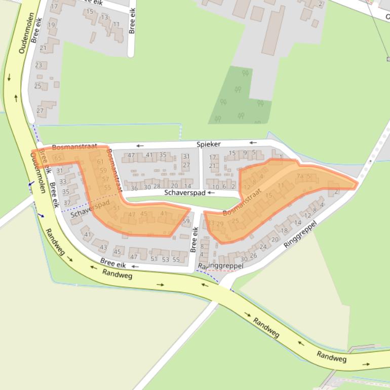 Kaart van postcodegebied 5591MD.