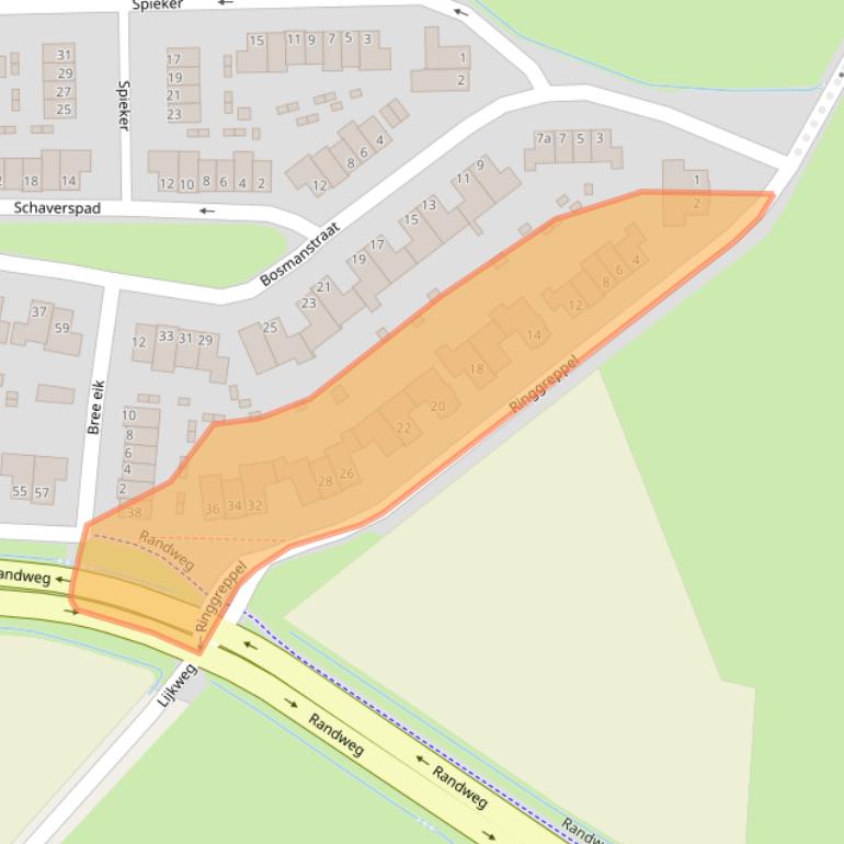 Kaart van postcodegebied 5591ME.