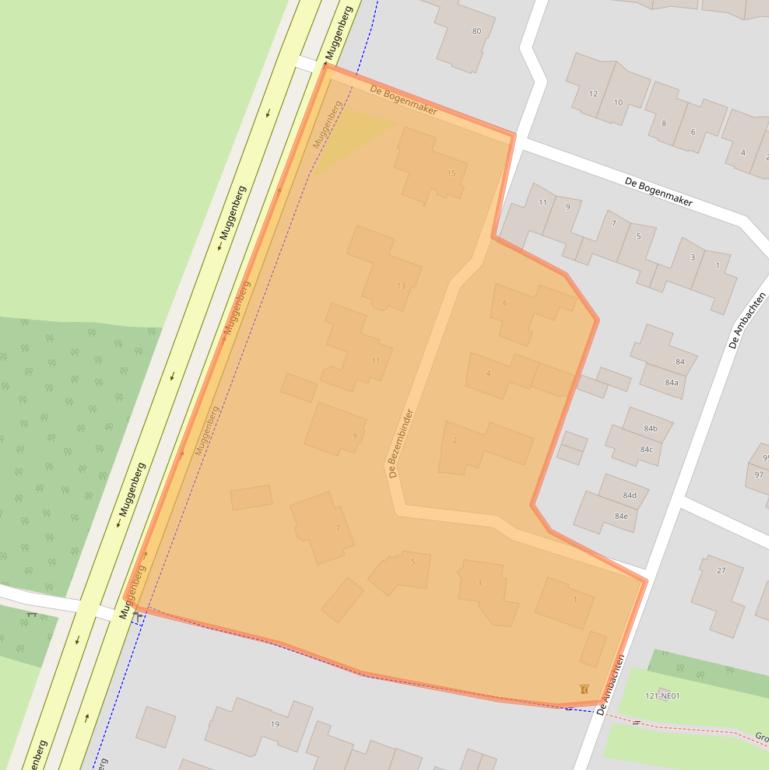 Kaart van postcodegebied 5591MJ.