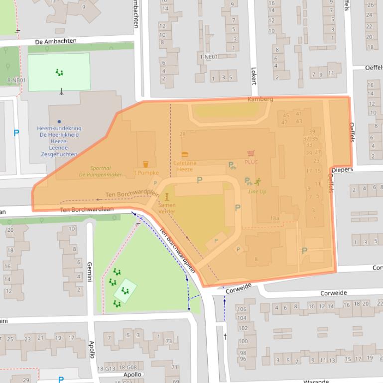 Kaart van postcodegebied 5591ML.