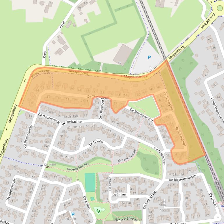 Kaart van postcodegebied 5591MN.