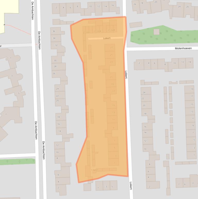 Kaart van postcodegebied 5591NB.