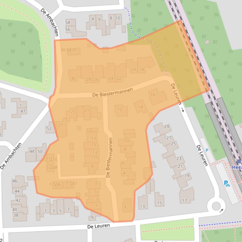 Kaart van postcodegebied 5591NH.