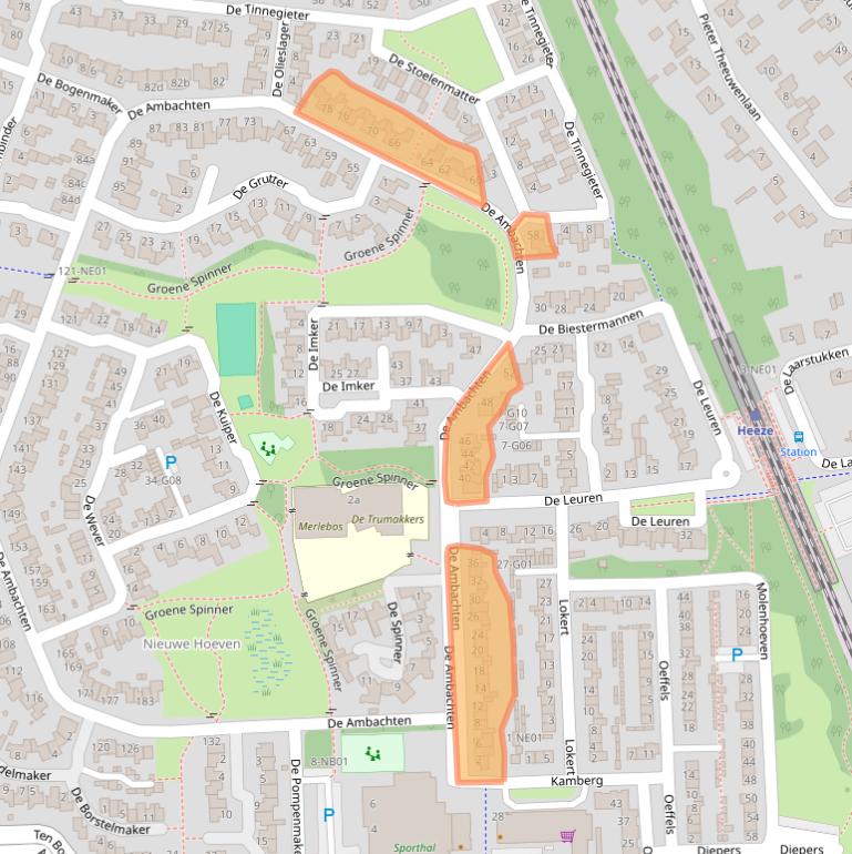 Kaart van postcodegebied 5591NJ.