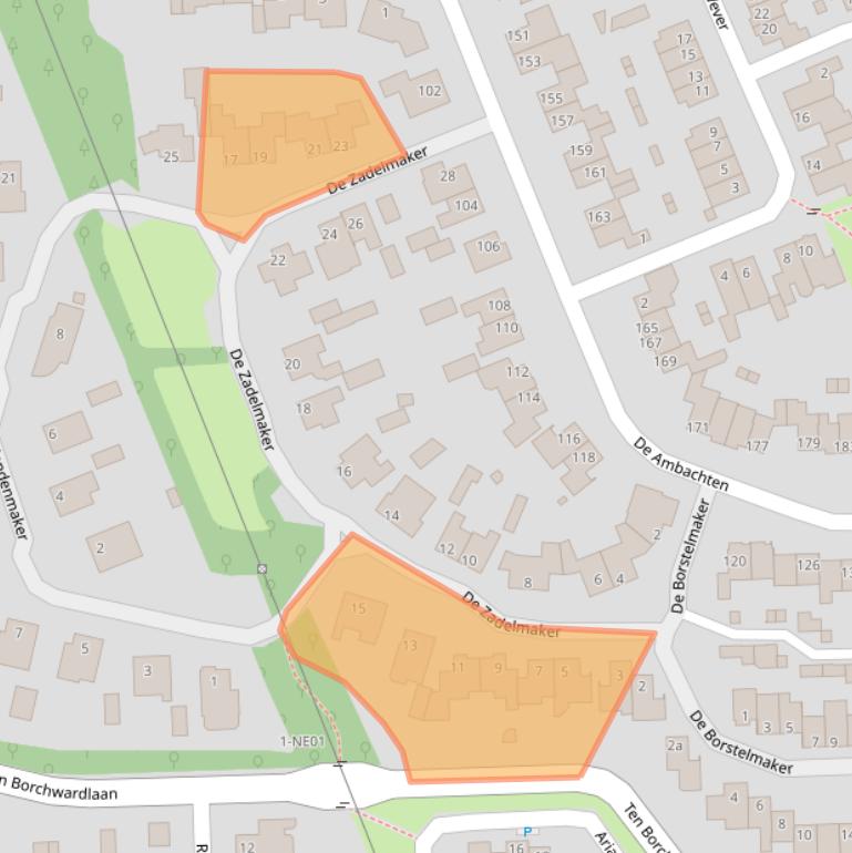 Kaart van postcodegebied 5591NP.