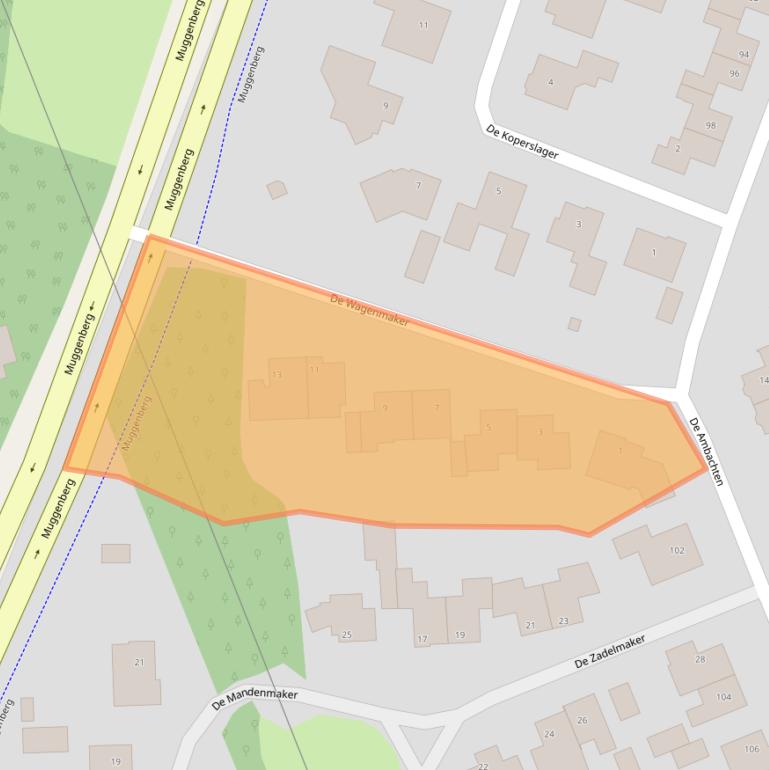 Kaart van postcodegebied 5591NT.