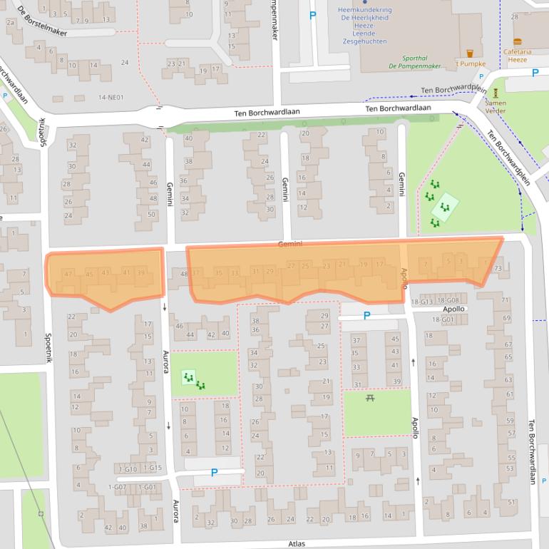 Kaart van postcodegebied 5591PR.