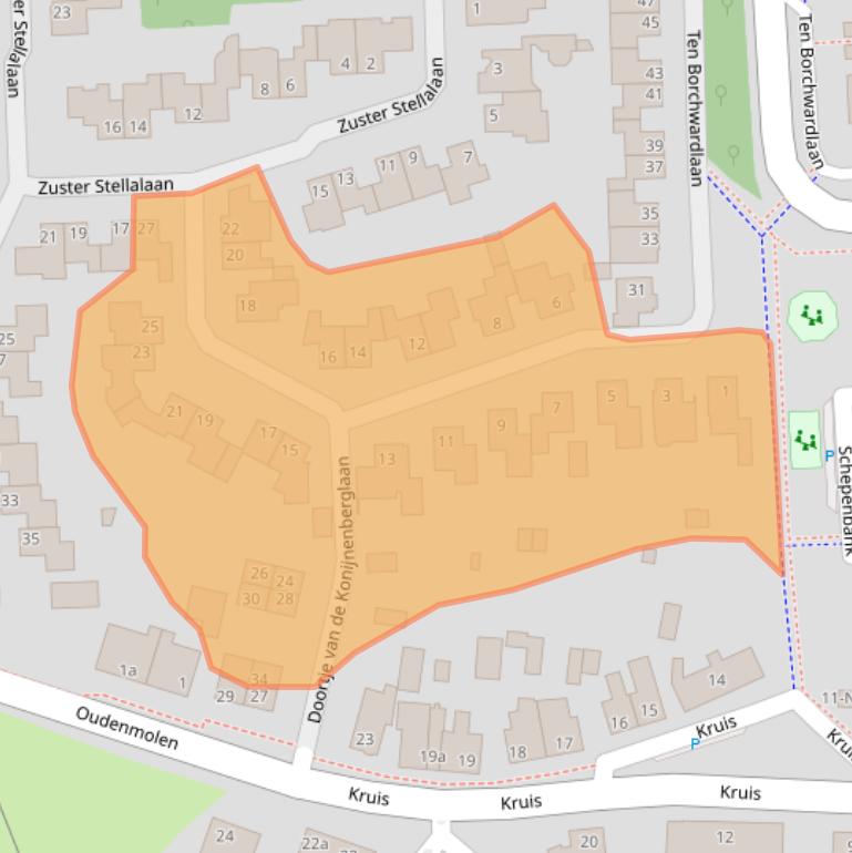 Kaart van postcodegebied 5591PZ.