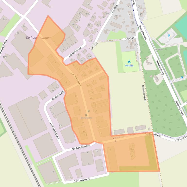 Kaart van postcodegebied 5591RA.