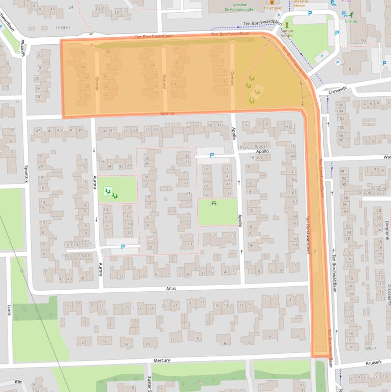 Kaart van postcodegebied 5591SB.