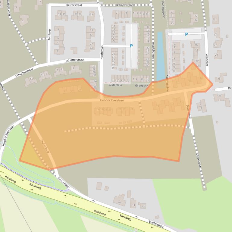 Kaart van postcodegebied 5591SJ.