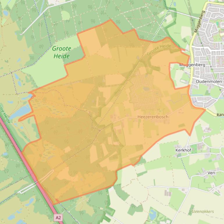 Kaart van postcodegebied 5591TA.
