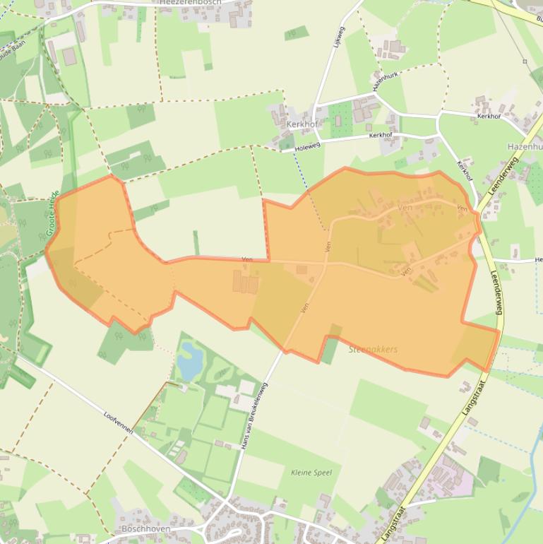 Kaart van postcodegebied 5591TG.