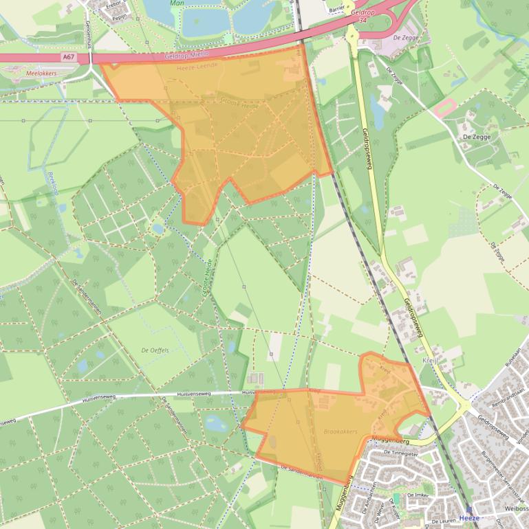 Kaart van postcodegebied 5591TR.