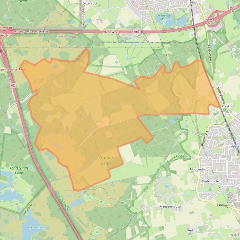 Kaart van postcodegebied 5591VD.