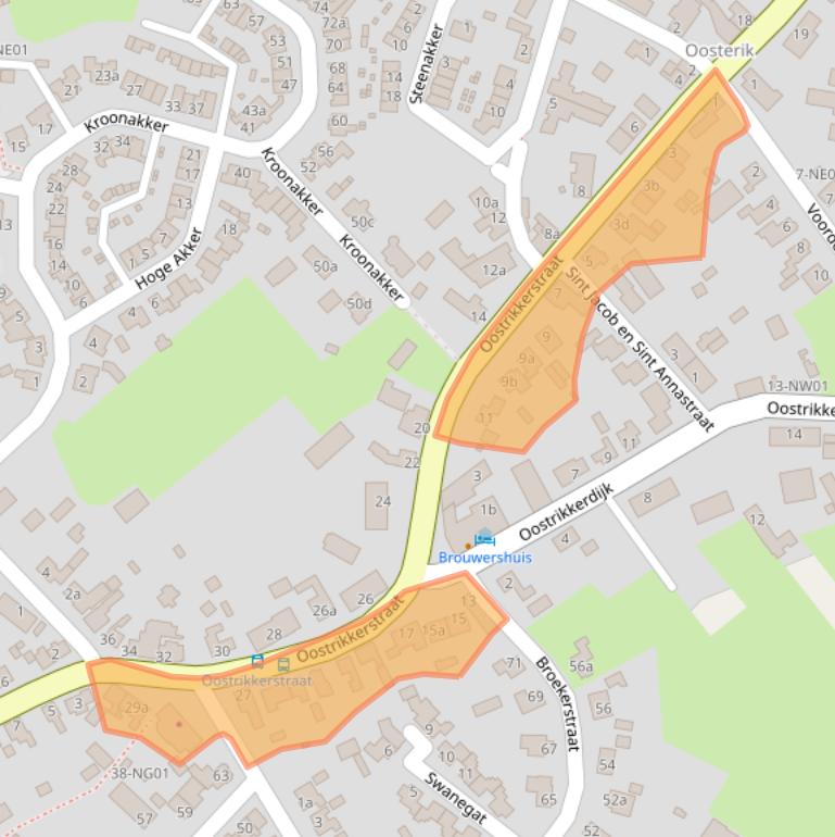 Kaart van postcodegebied 5595AD.