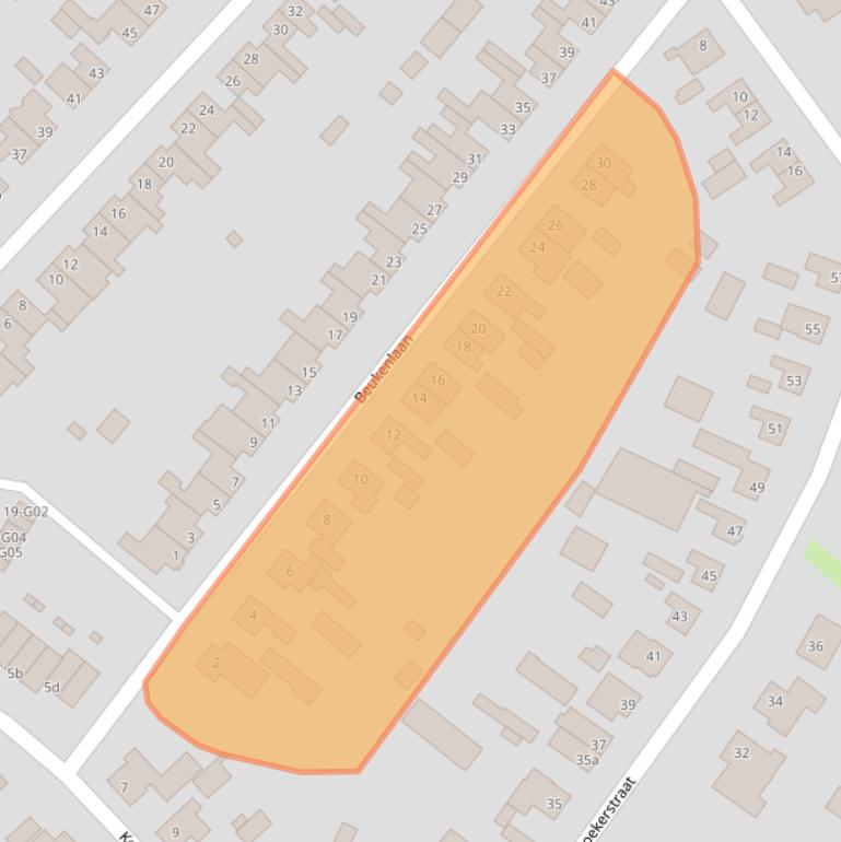 Kaart van postcodegebied 5595AJ.
