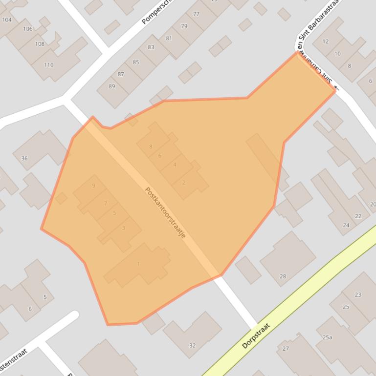 Kaart van postcodegebied 5595AZ.