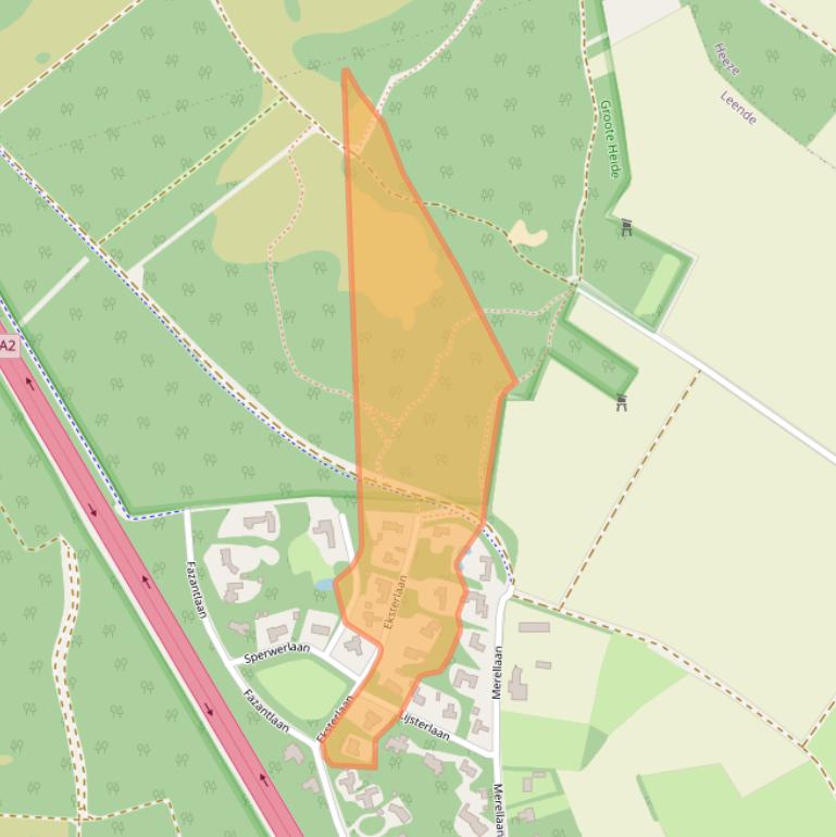 Kaart van postcodegebied 5595BC.