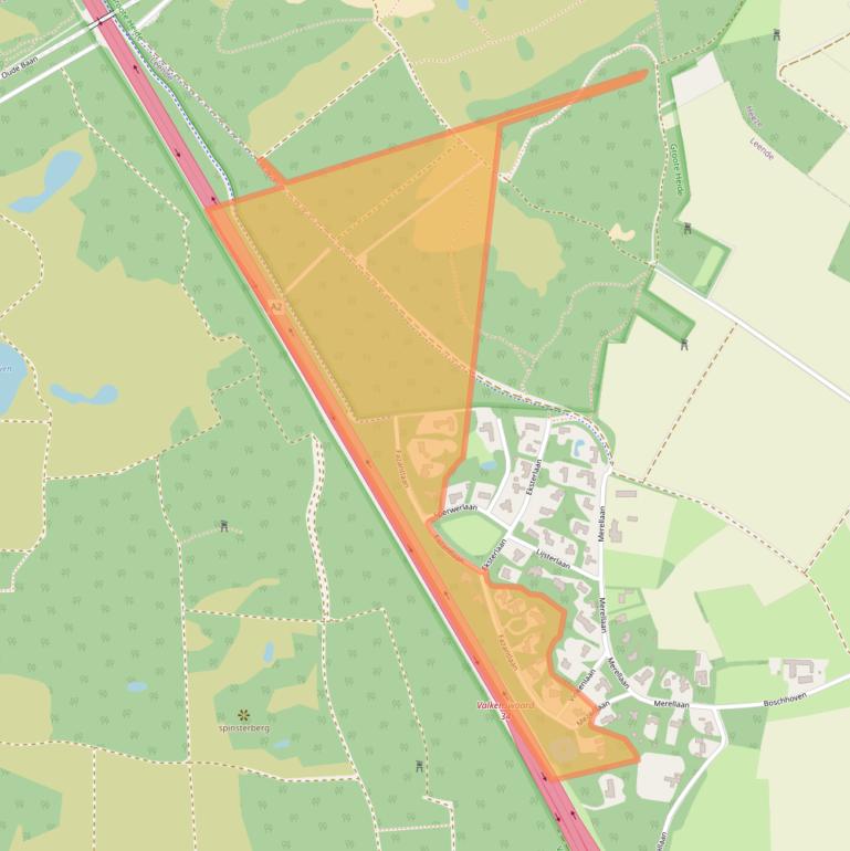 Kaart van postcodegebied 5595BE.