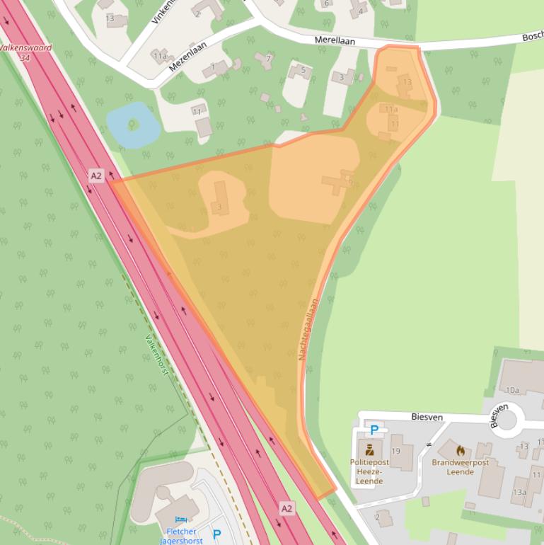 Kaart van postcodegebied 5595BJ.