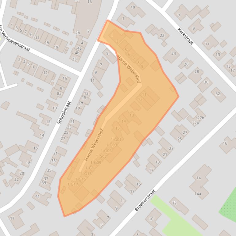 Kaart van postcodegebied 5595BW.