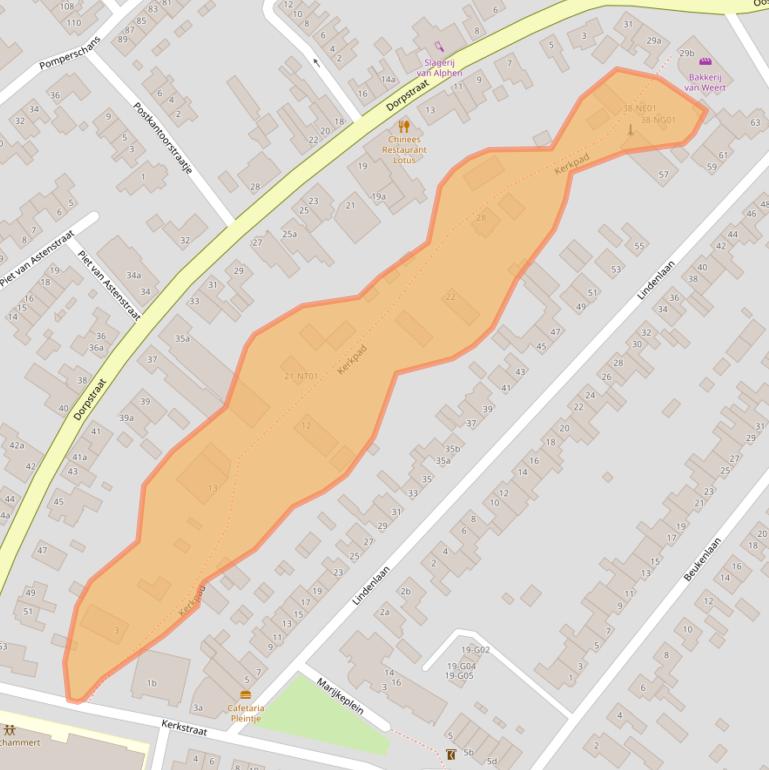 Kaart van postcodegebied 5595BX.