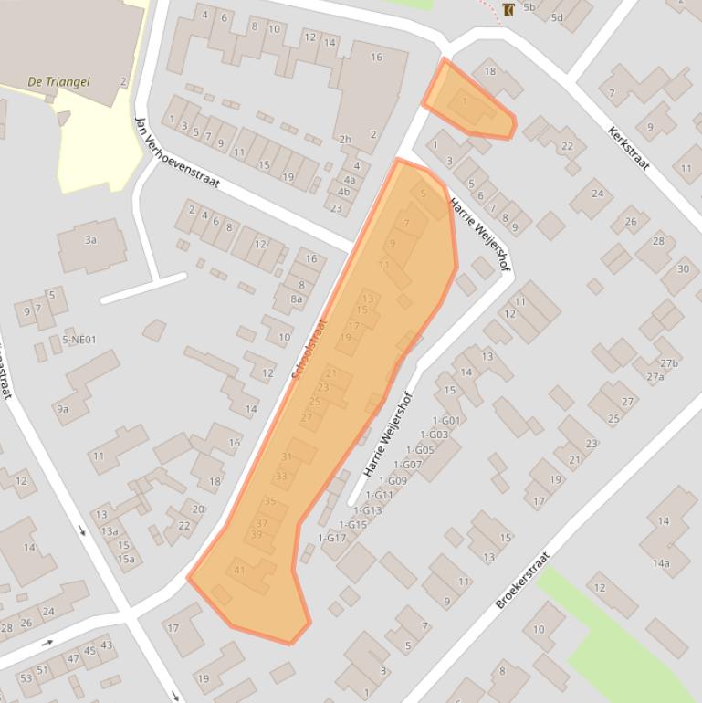 Kaart van postcodegebied 5595CP.