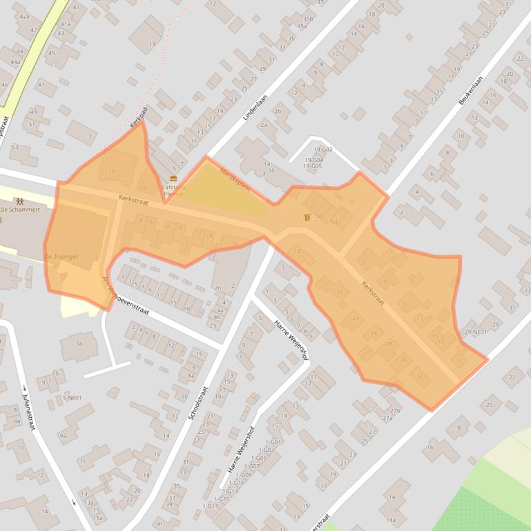 Kaart van postcodegebied 5595CX.