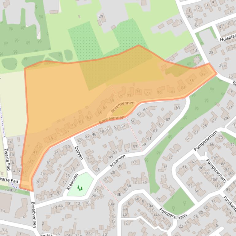 Kaart van postcodegebied 5595DE.