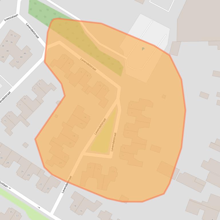 Kaart van postcodegebied 5595ES.