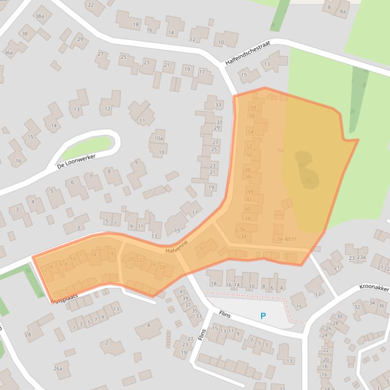 Kaart van postcodegebied 5595HG.