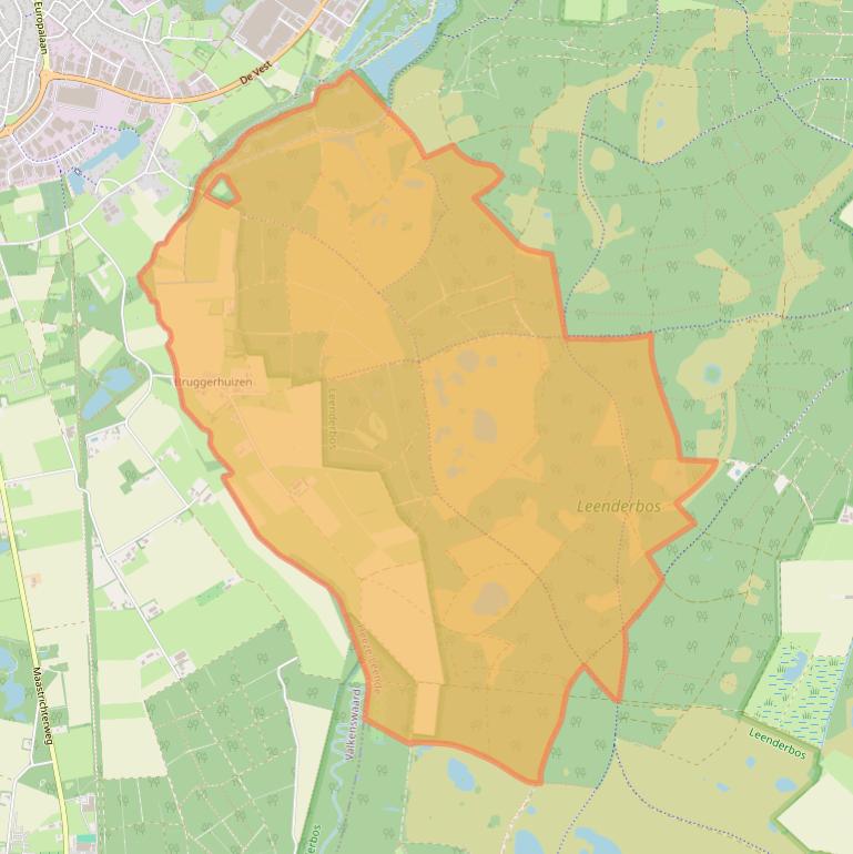 Kaart van postcodegebied 5595XA.