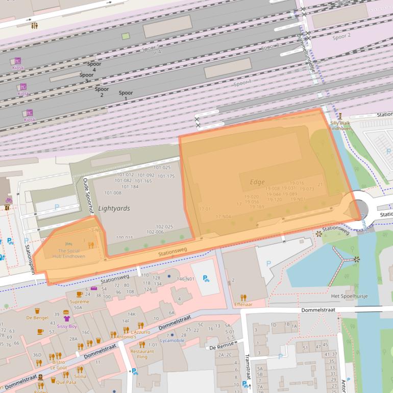 Kaart van postcodegebied 5611AA.