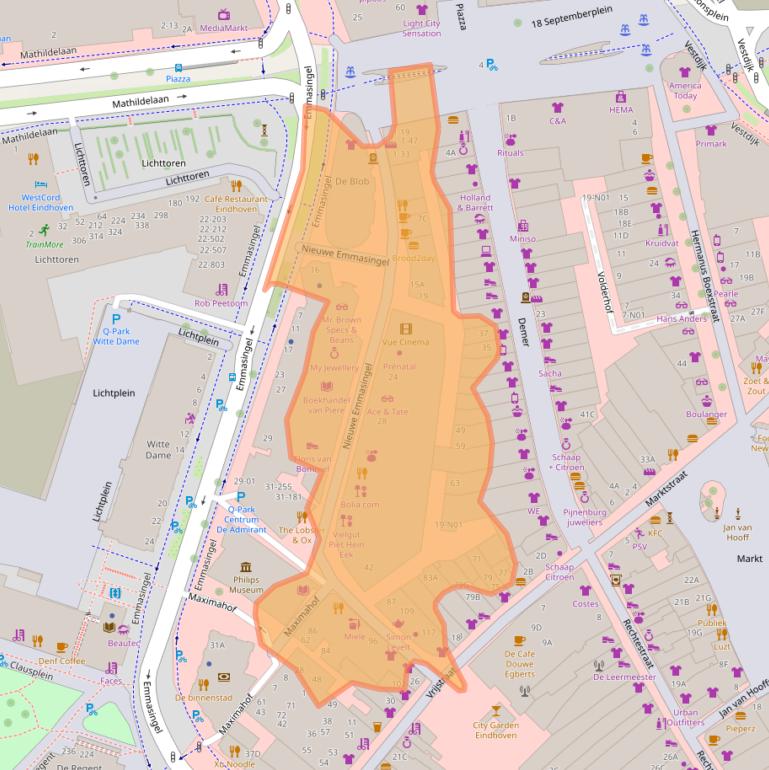 Kaart van postcodegebied 5611AM.
