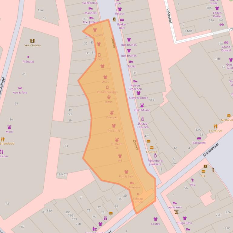 Kaart van postcodegebied 5611AS.