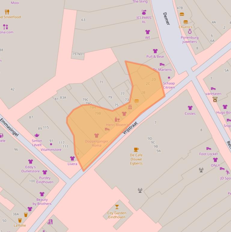 Kaart van postcodegebied 5611AV.
