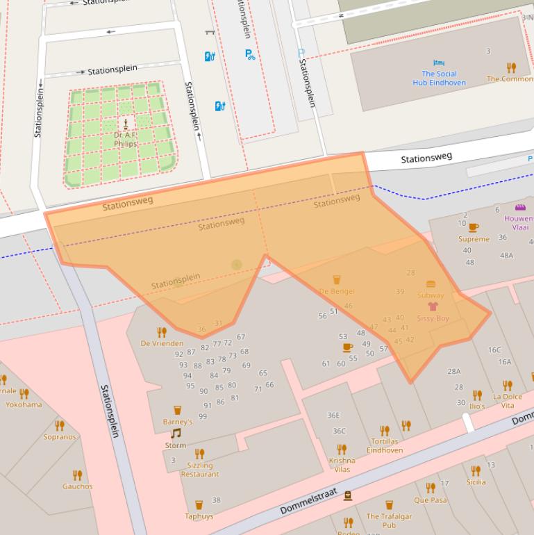 Kaart van postcodegebied 5611BC.