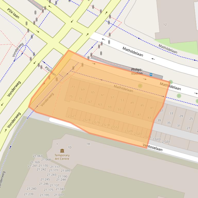 Kaart van postcodegebied 5611BE.
