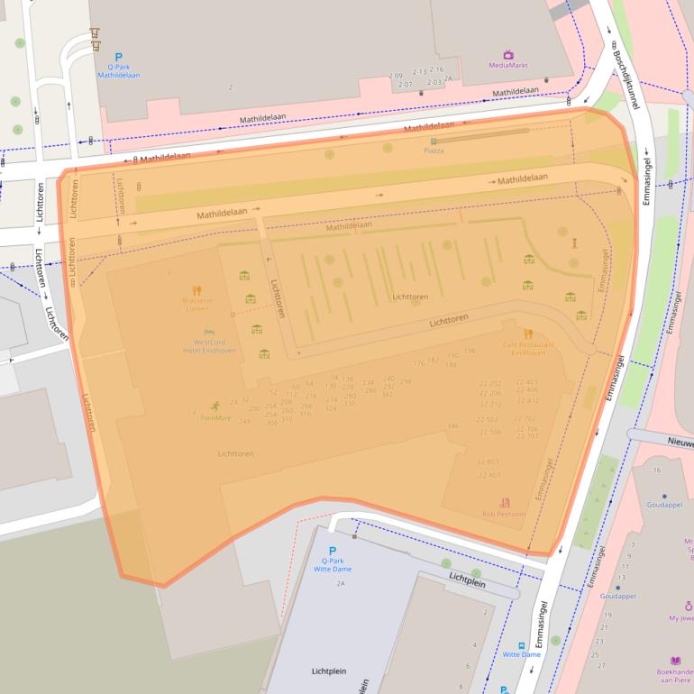 Kaart van postcodegebied 5611BJ.
