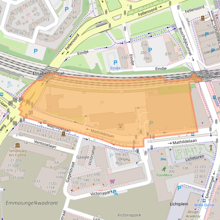 Kaart van postcodegebied 5611BL.