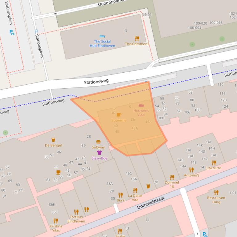 Kaart van postcodegebied 5611BX.