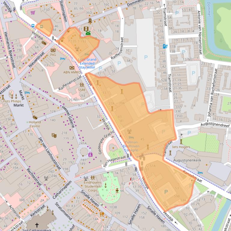 Kaart van postcodegebied 5611CA.