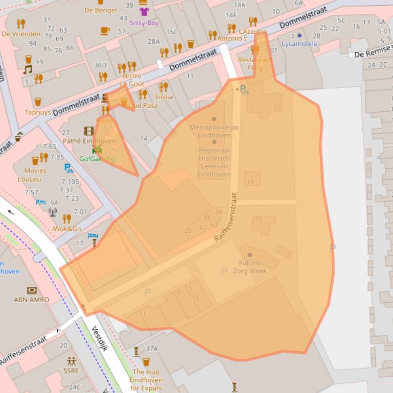 Kaart van postcodegebied 5611CH.