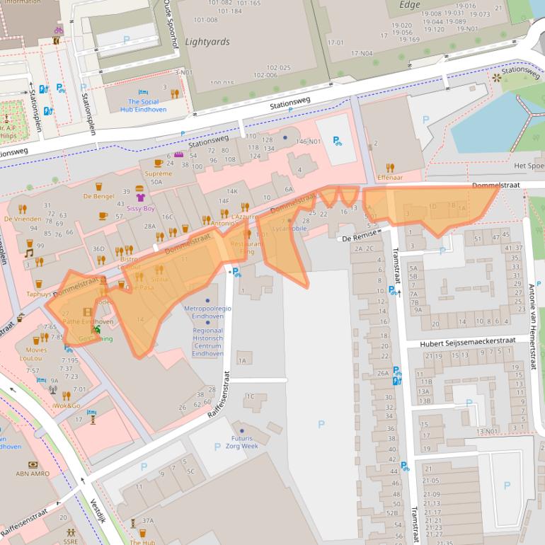 Kaart van postcodegebied 5611CJ.