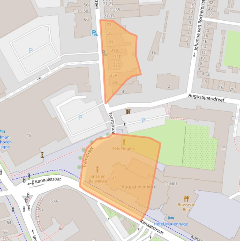 Kaart van postcodegebied 5611CN.