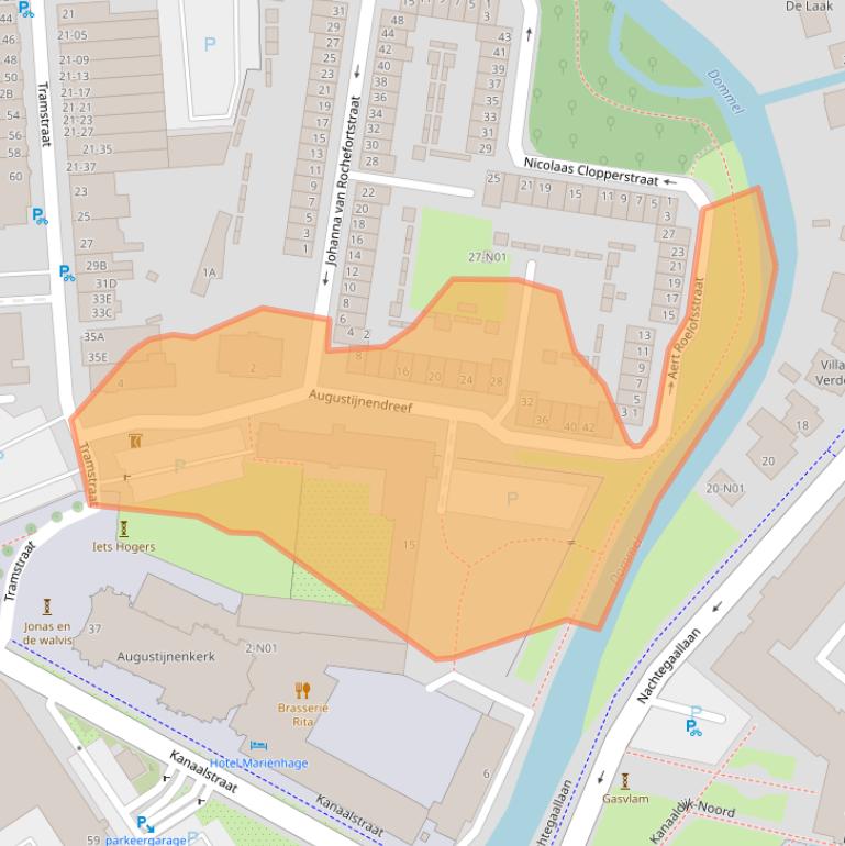 Kaart van postcodegebied 5611CS.