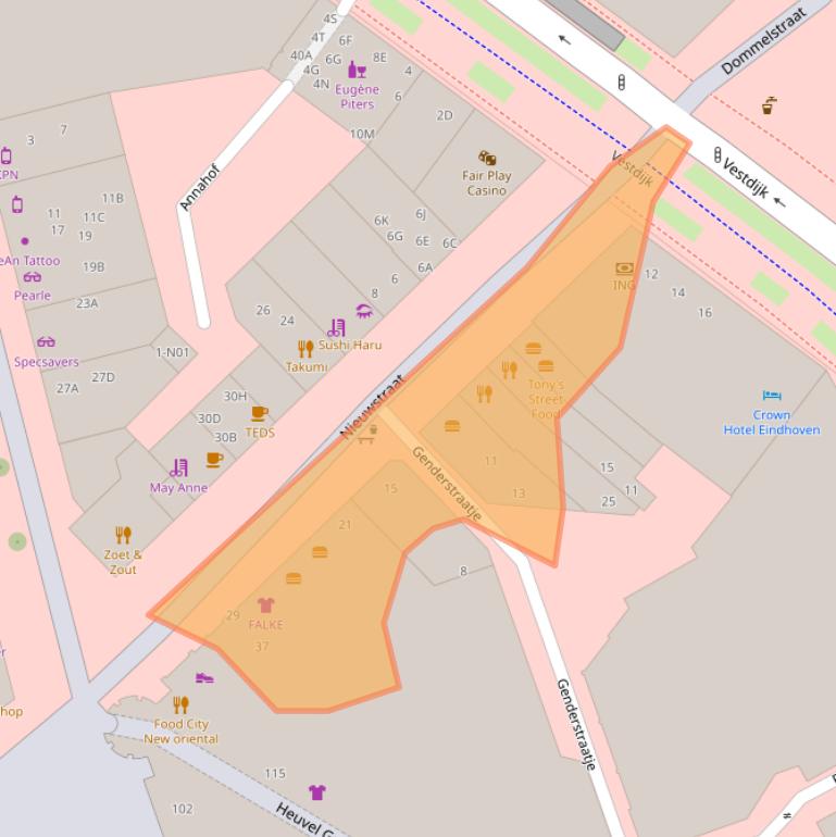 Kaart van postcodegebied 5611DA.